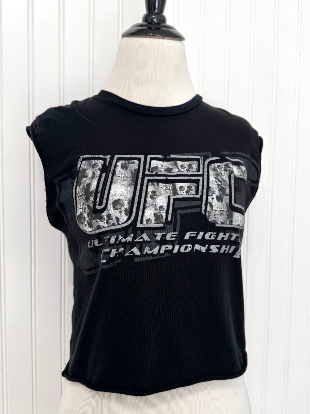 Y2K Black Tank UFC Ultimate Fighting Championship Skull Top